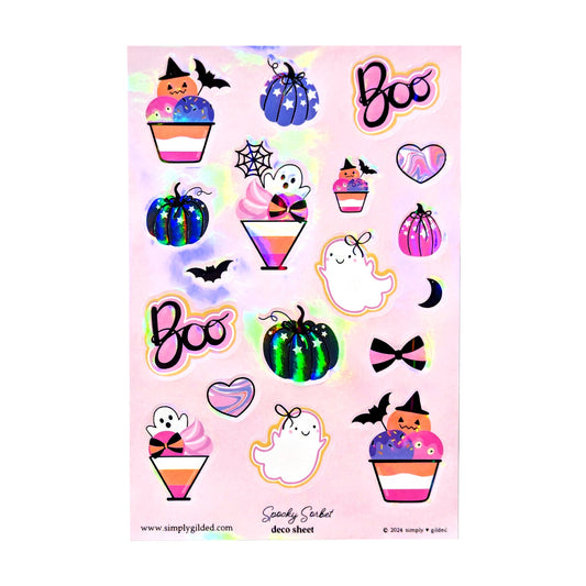 Horror Ice Cream(Deco Sheet + holographic black / iridescent overlay ) (you pick)