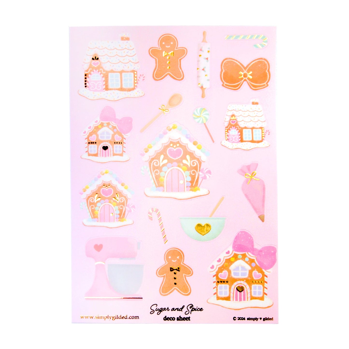Sugar & Spice (Deco Sheet + light gold foil) (you pick)