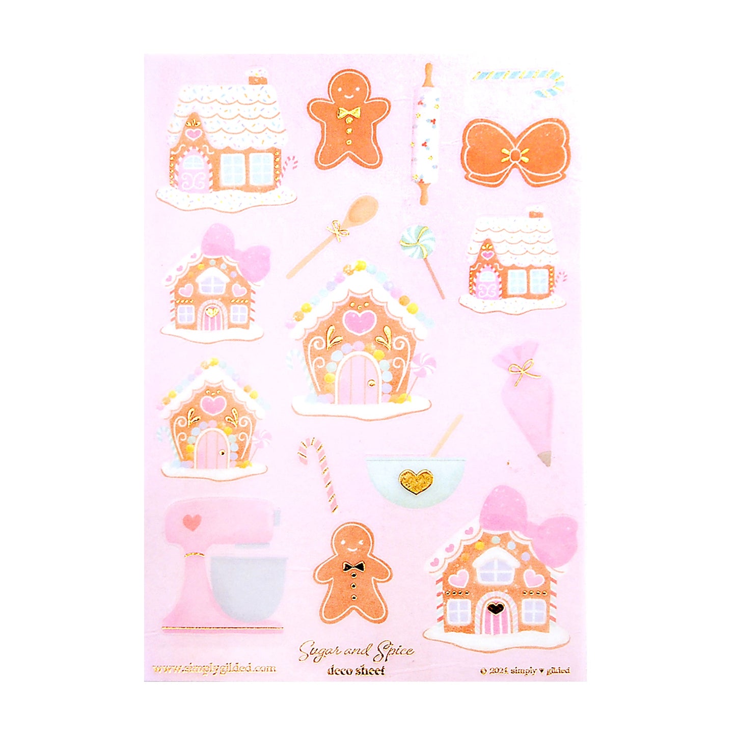 Sugar & Spice (Deco Sheet + light gold foil) (you pick)