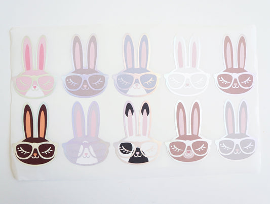 LABELS/SEALS -  JUNIPER GLASSES + HOLOGRAPHIC silver foil