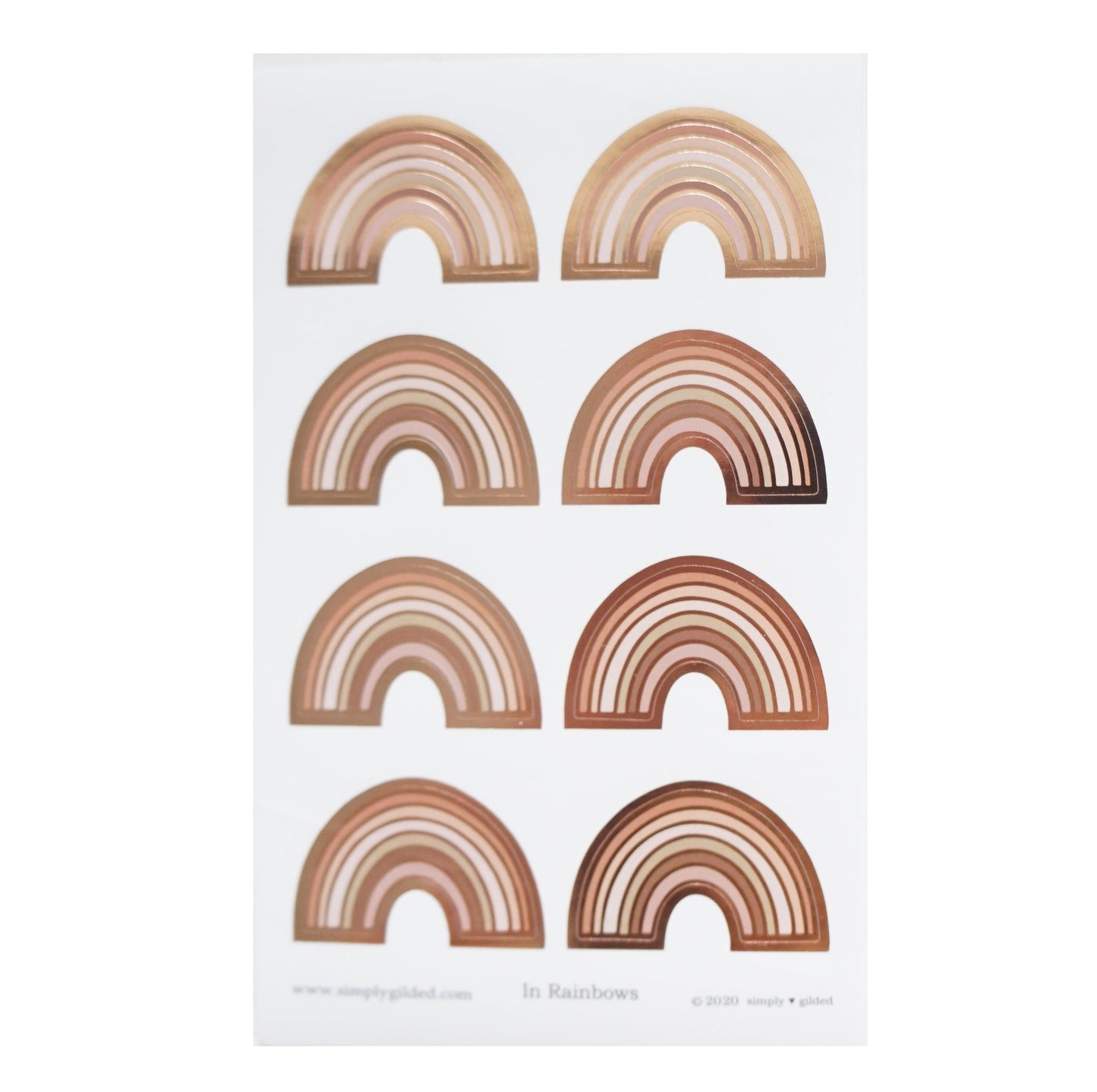SEALS - Neutral Rainbow + rose gold foil