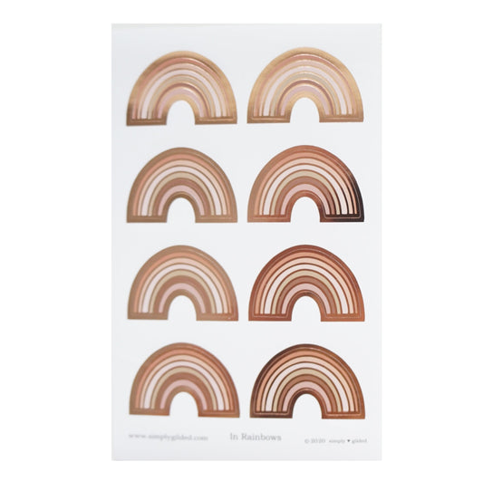 SEALS - Neutral Rainbow + rose gold foil