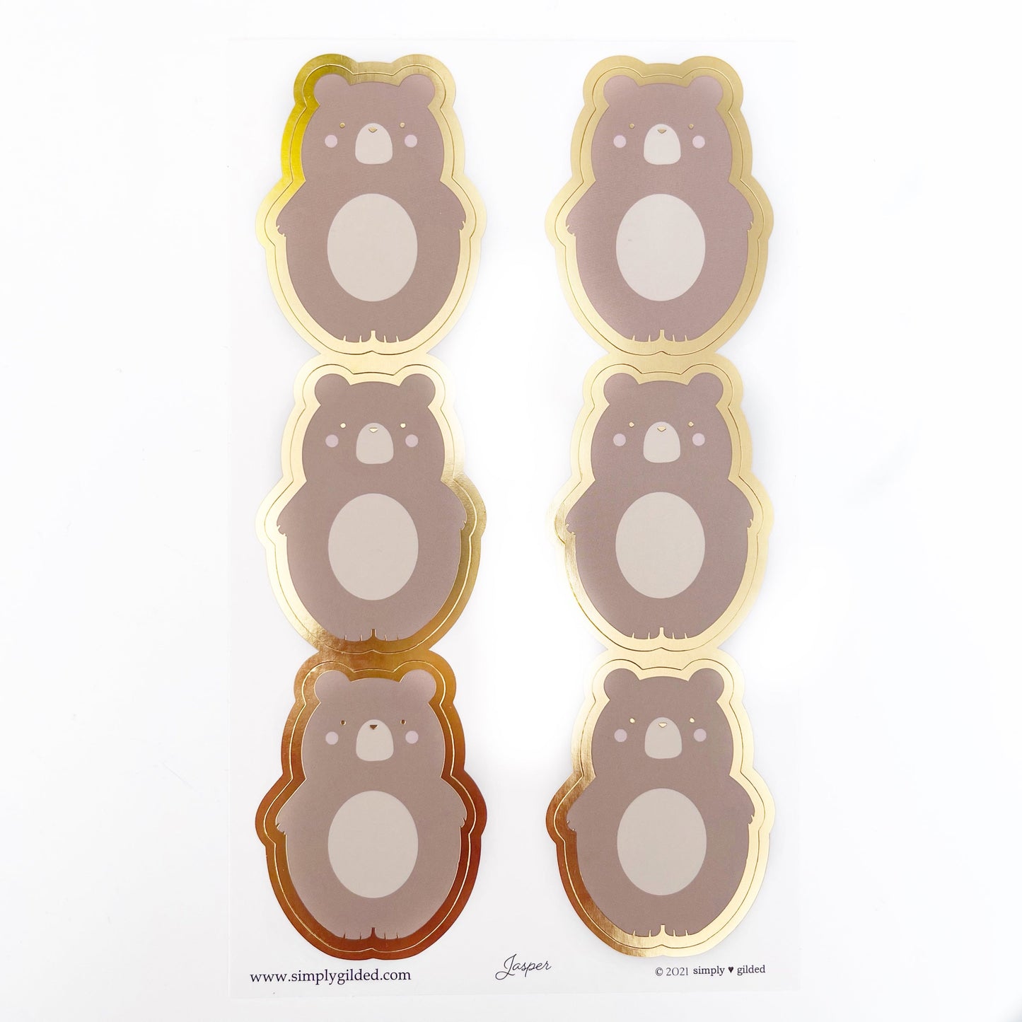 SEALS - Jasper + light gold foil (full body)